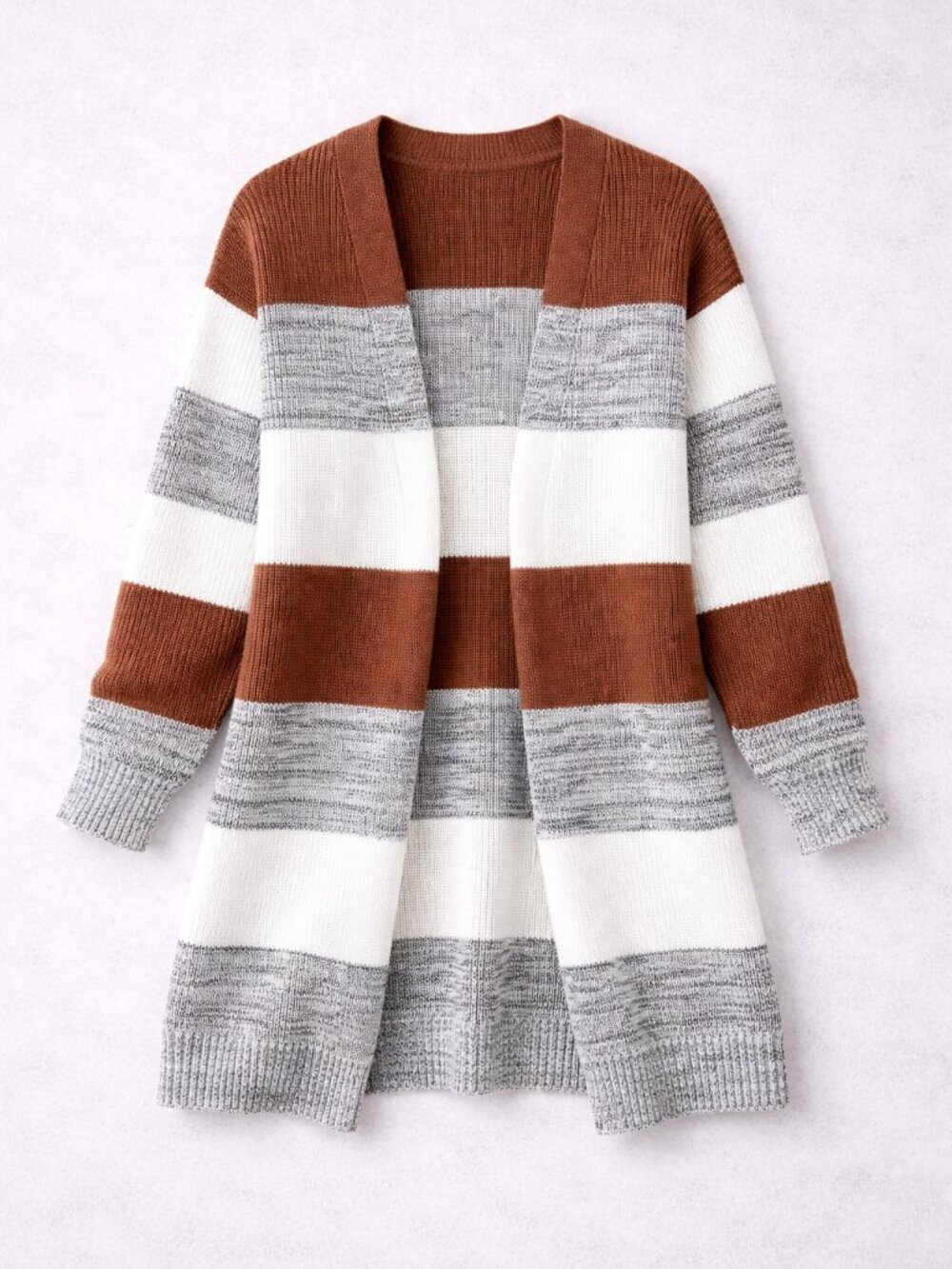 NWT Cupshe Women's Cardigan Sweater Knit Striped Sweater Long Sleeve Size Small